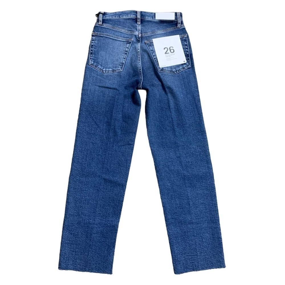 RE/DONE 70S ULTRA HIGH RISE STOVE PIPE
DENIM RAW HEMS WASH BROKEN IN DARK - Picture 5 of 16